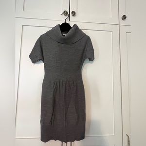 Ann Taylor Loft gray wool sweater dress XS